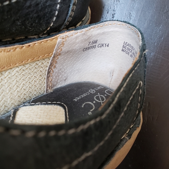 SALE! Like New BOC Black Leather Mary Jane Loafers Sandals Size 7.5 - Picture 8 of 11